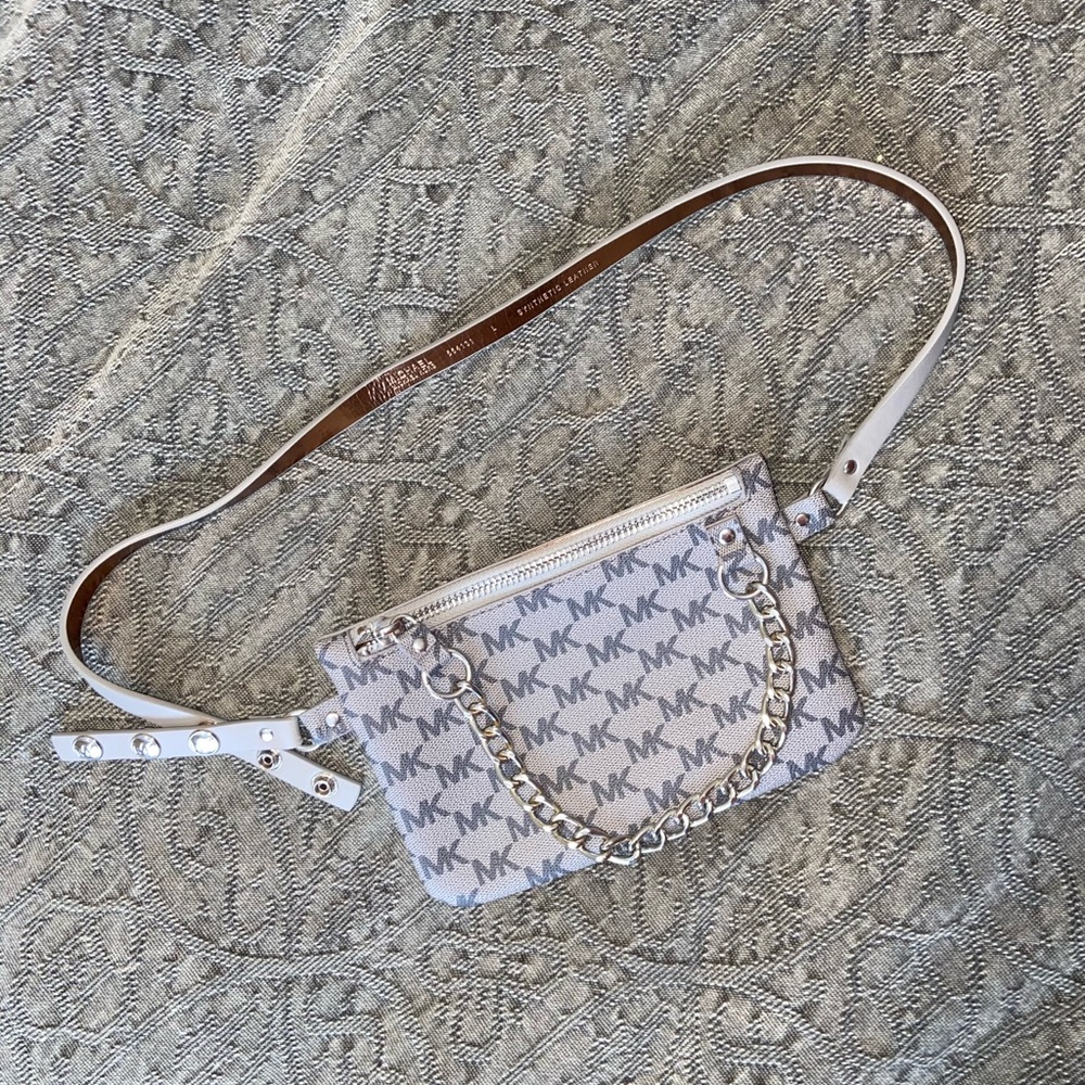 Micheal Kors Grey and Silver Hip Bag / Fanny Pack